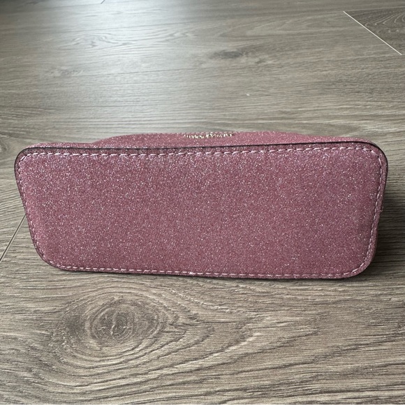 🆕 Kate Spade Pink Glitter Small Dome Make Up Cosmetic Pouch Bag - Picture 2 of 7